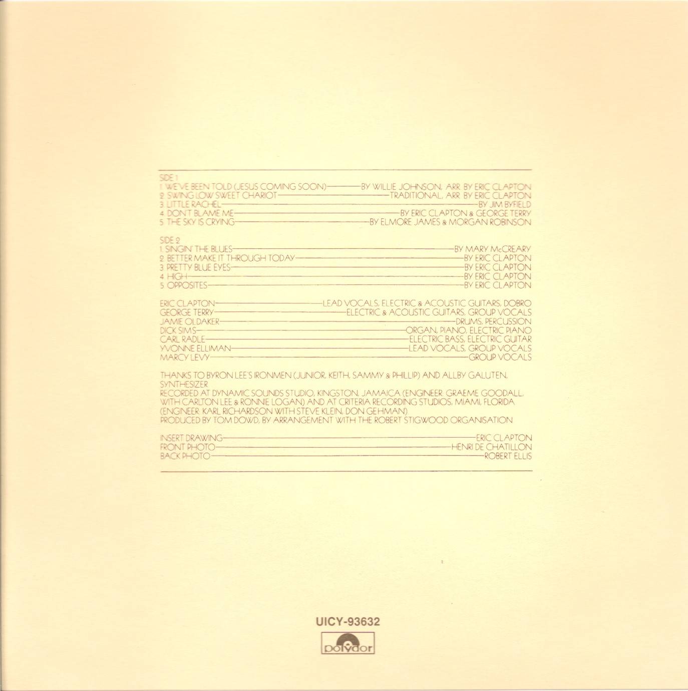 Eric Clapton Theres One in Every Crowd [lp sleeve1 jpn]